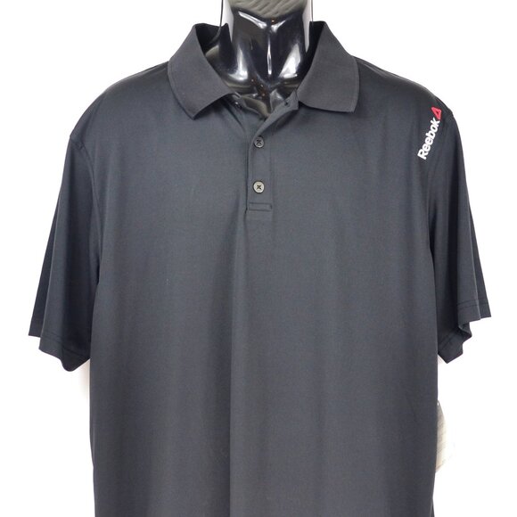 Reebok Men's Size XL Black Dri Fit Athletic Polo Shirt NWT - Picture 1 of 5
